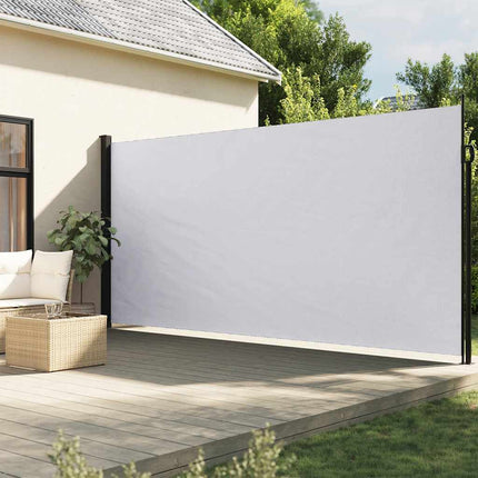 Infällbar sidomarkis vit 220x600 cm