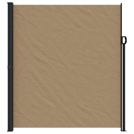 Infällbar sidomarkis taupe 220x600 cm