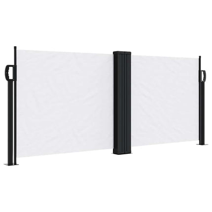 Infällbar sidomarkis vit 100x600 cm