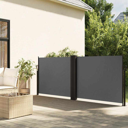 Infällbar sidomarkis antracit 120x600 cm