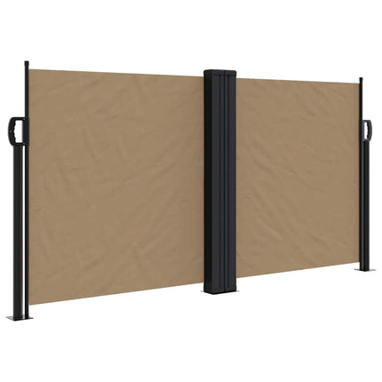 Infällbar sidomarkis taupe 120x600 cm