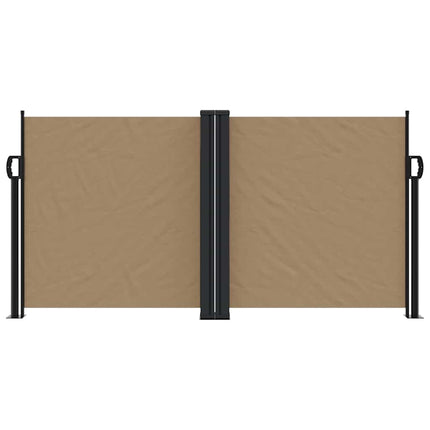 Infällbar sidomarkis taupe 120x600 cm
