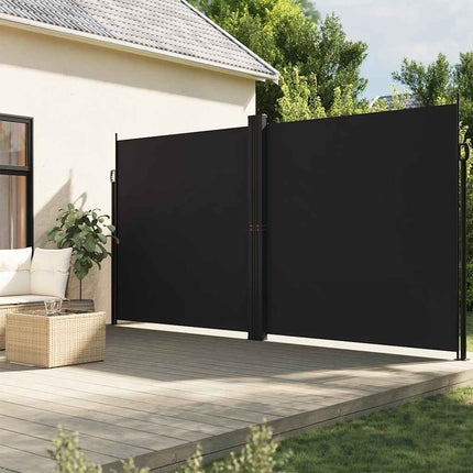 Infällbar sidomarkis 220x600 cm svart