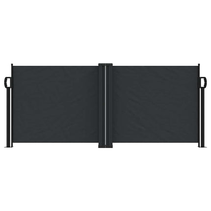 Infällbar sidomarkis svart 100x1000 cm