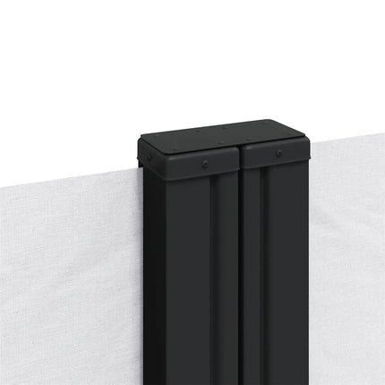 Infällbar sidomarkis vit 120x1000 cm