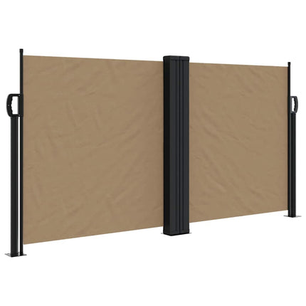 Infällbar sidomarkis taupe 120x1000 cm
