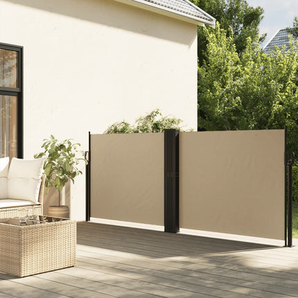 Infällbar sidomarkis beige 140x1000 cm