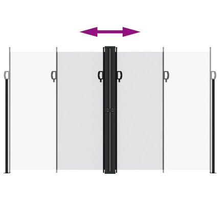 Infällbar sidomarkis vit 200x1000 cm