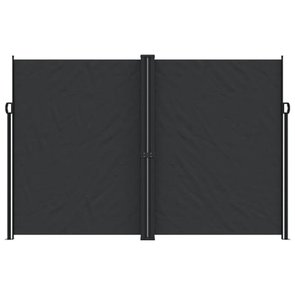 Infällbar sidomarkis svart 220x1000 cm