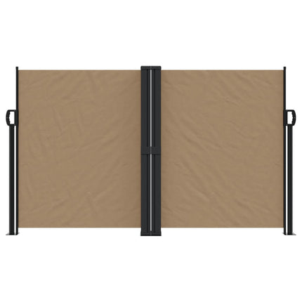 Infällbar sidomarkis taupe 140x1200 cm
