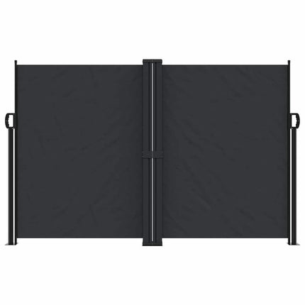 Infällbar sidomarkis svart 160x1200 cm