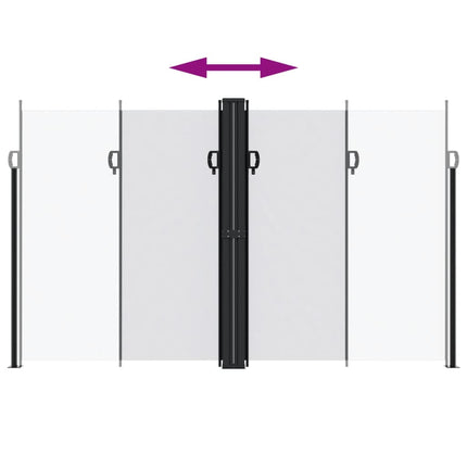 Infällbar sidomarkis vit 200x1200 cm