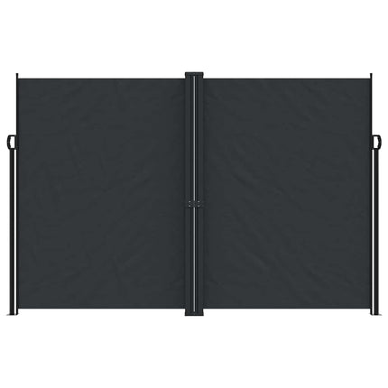 Infällbar sidomarkis svart 220x1200 cm