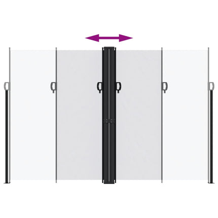 Infällbar sidomarkis vit 220x1200 cm