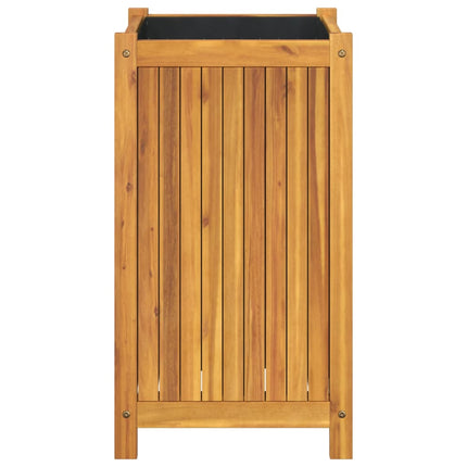 Odlingslåda med foder 42x42x75 cm massivt akaciaträ