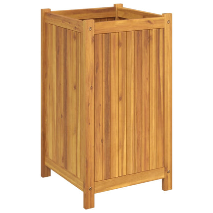 Odlingslåda med foder 42x42x75 cm massivt akaciaträ