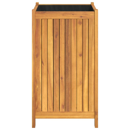 Odlingslåda med foder 42x42x75 cm massivt akaciaträ