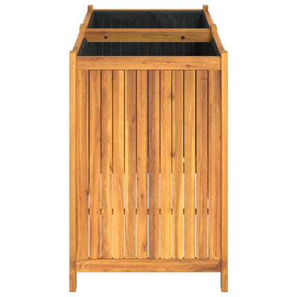 Odlingslåda med foder 100x50x75 cm massivt akaciaträ