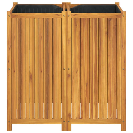 Odlingslåda med foder 100x50x100 cm massivt akaciaträ