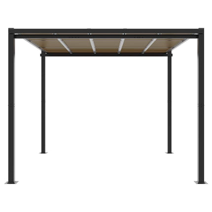 Lusthus antracit 3x3 m aluminium