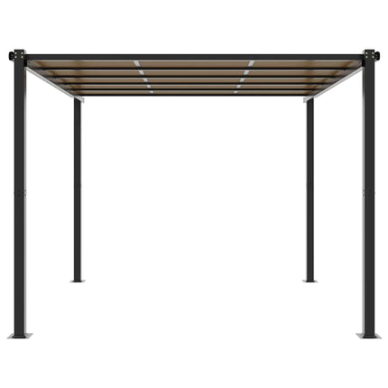 Lusthus antracit 3x3 m aluminium