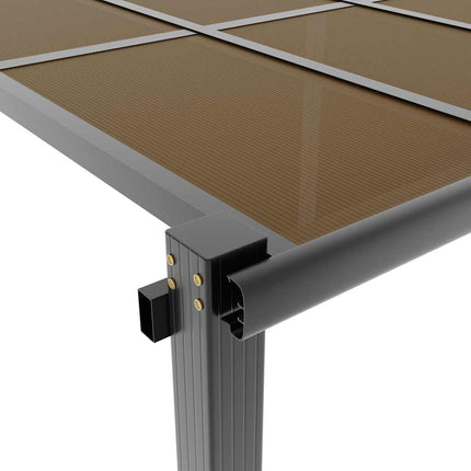 Lusthus antracit 3x3 m aluminium