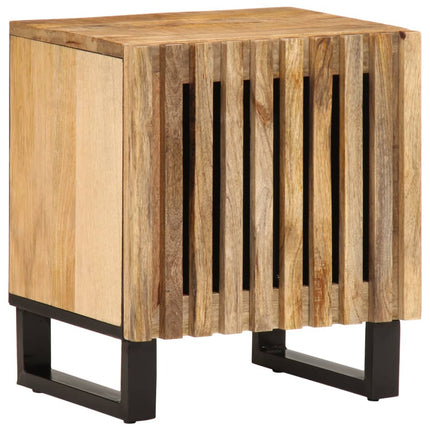 Nattduksbord 2 st 40x34x46 cm massivt grovt mangoträ
