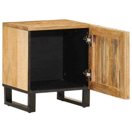 Nattduksbord 2 st 40x34x46 cm massivt grovt mangoträ
