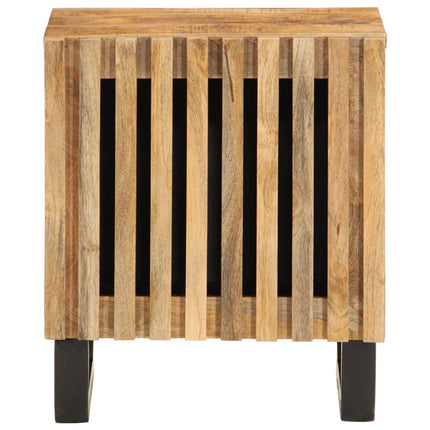 Nattduksbord 2 st 40x34x46 cm massivt grovt mangoträ