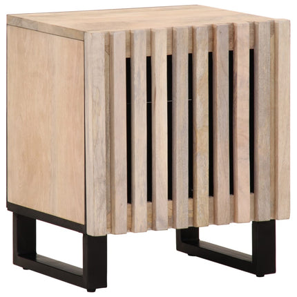Sängbord 2 st 40x34x46 cm massivt blekt mangoträ