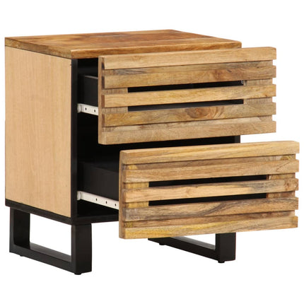 Sängbord 40x34x46 cm massivt grovt mangoträ