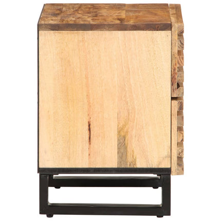 Sängbord 40x34x46 cm massivt grovt mangoträ