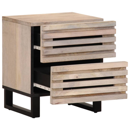 Sängbordet 40x34x46 cm massivt blekt mangoträ