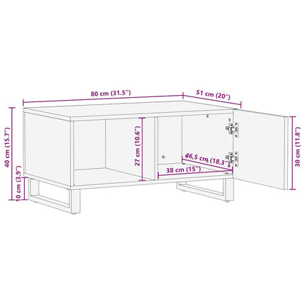 Soffbord 80x51x40 cm massivt akaciaträ