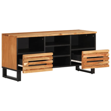 Tv-bänk 100x34x46 cm massivt akaciaträ