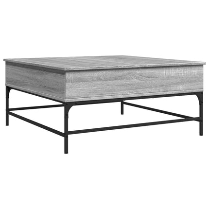 Soffbord grå sonoma 95x95x45 cm konstruerat trä och metall