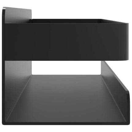 Duschhylla matt svart 23x6,5x6 cm borstat 304 rostfritt stål