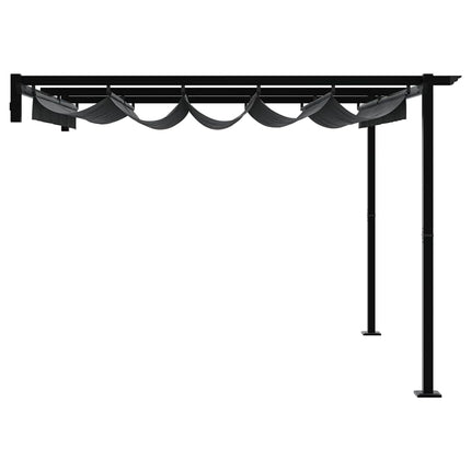 Paviljong 300 x 300 x 200 cm Antracit Polyester