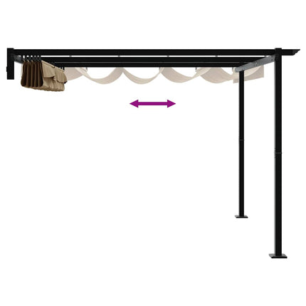 Paviljong 300 x 300 x 200 cm Taupe Polyester