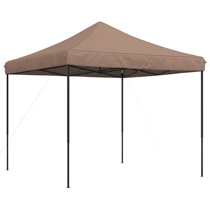 Pop-Up hopfällbart partytält 292x292x315 cm brun