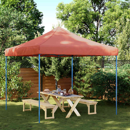 Pop-Up hopfällbart partytält 292x292x315 cm terrakotta