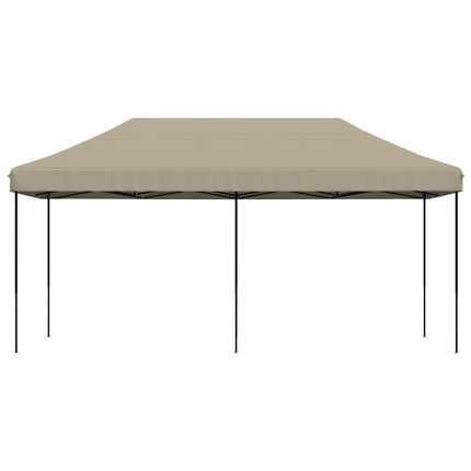 Pop-Up hopfällbart partytält 580x292x315 cm taupe