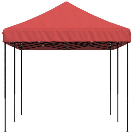 Pop-Up hopfällbart partytält 580x292x315 cm vinröd