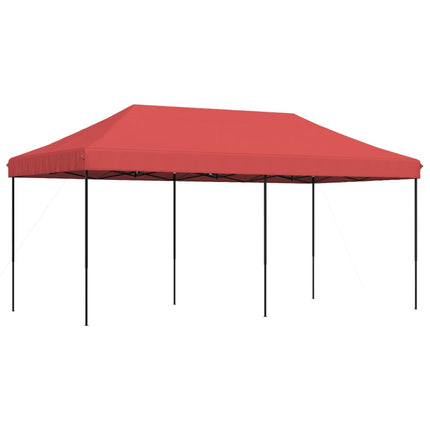 Pop-Up hopfällbart partytält 580x292x315 cm vinröd