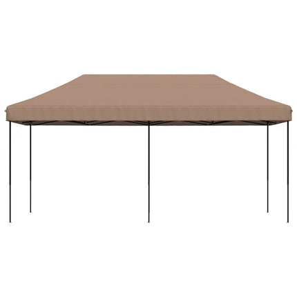 Pop-Up hopfällbart partytält 580x292x315 cm brun