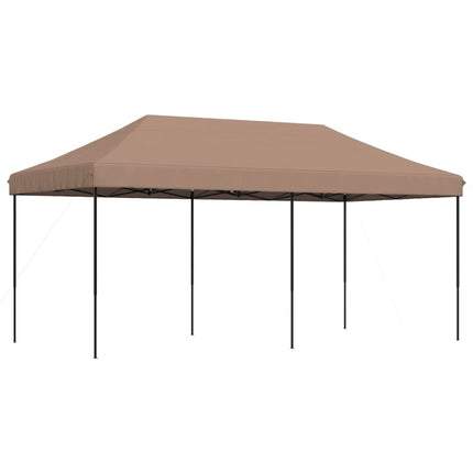 Pop-Up hopfällbart partytält 580x292x315 cm brun