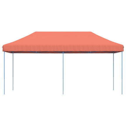 Pop-Up hopfällbart partytält 580x292x315 cm terrakotta