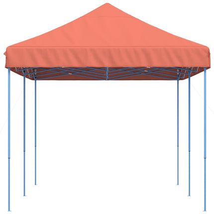 Pop-Up hopfällbart partytält 580x292x315 cm terrakotta