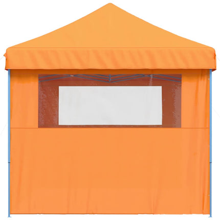 Pop-Up hopfällbart partytält med 3 sidoväggar ORANGE