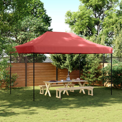 Pop-Up hopfällbart partytält 440x292x315 cm vinröd